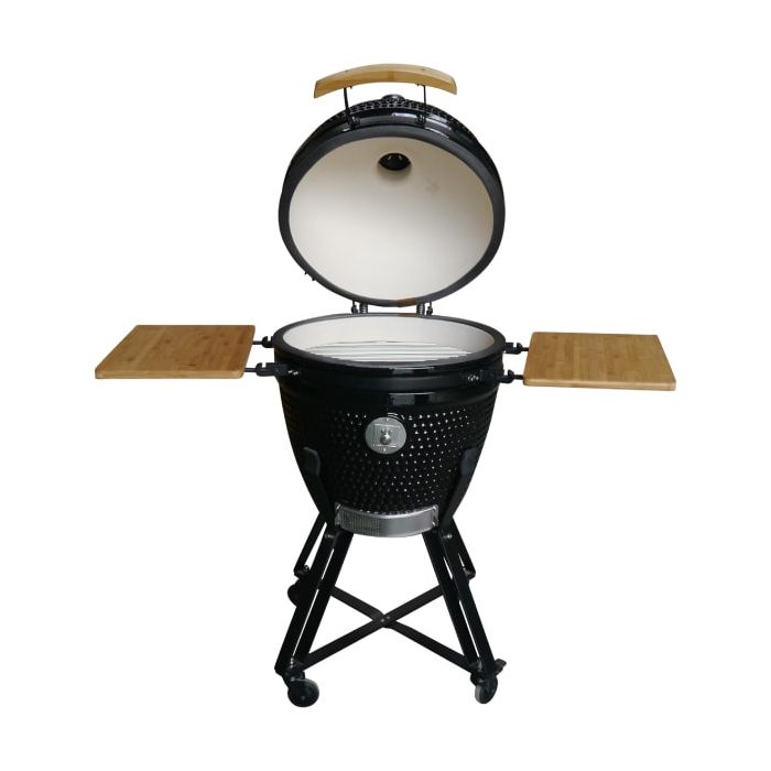 kamado black edition 21 inch met chip feeder