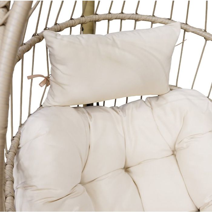 Kussen Voor Egg Chair Swing, Outdoor Hangstoel Kussen Fluffy, Waterproof Hanging Egg Chair Kussenvervangingshoes, Hangmat Stoelkussen Met Hoofdsteun En Armleuningen (B Diameter 120cm