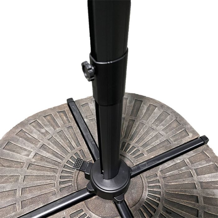 Brixy Zweefparasol - 300CM - Incl. Kruisvoet - Waterdicht - Verstelbare Hoogte - Antraciet