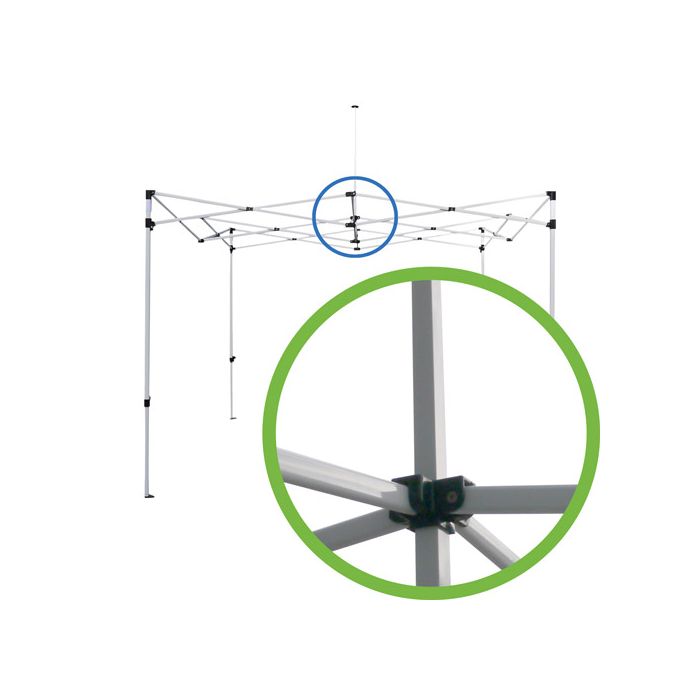 centraal koppelstuk easy up partytent actie staal
