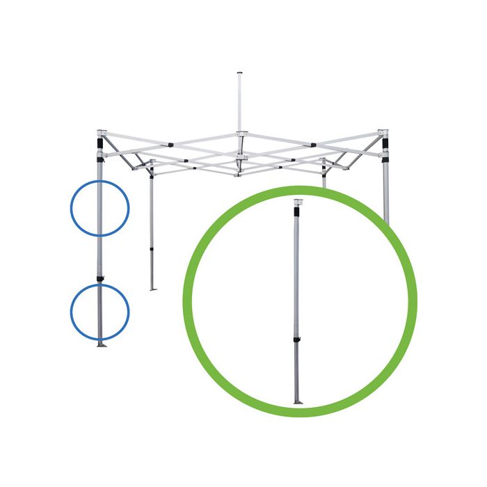 losse poot easy up partytent aluminium