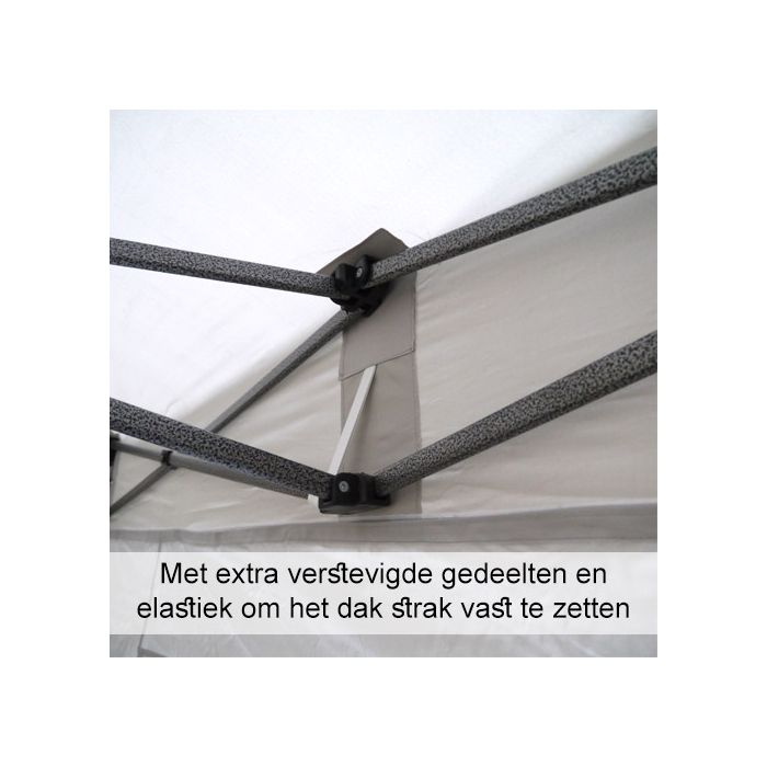 Easy up 3x3m grijs 30mm (aluminium buizen) semi prof