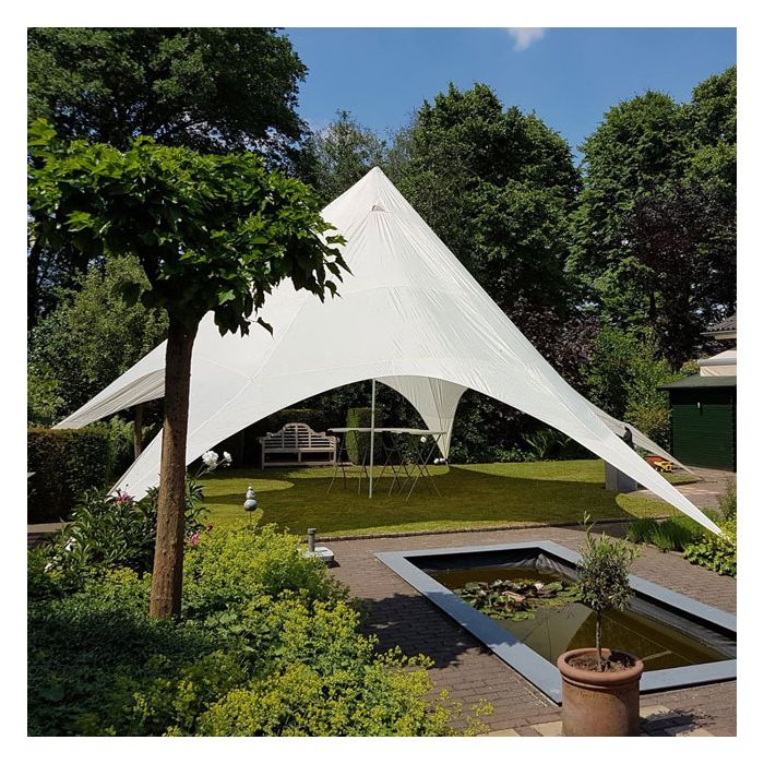 stertent 13.6 meter creme wit
