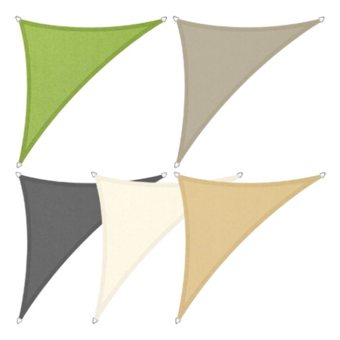 schaduwdoek 3x4x5 meter driehoek 90 graden