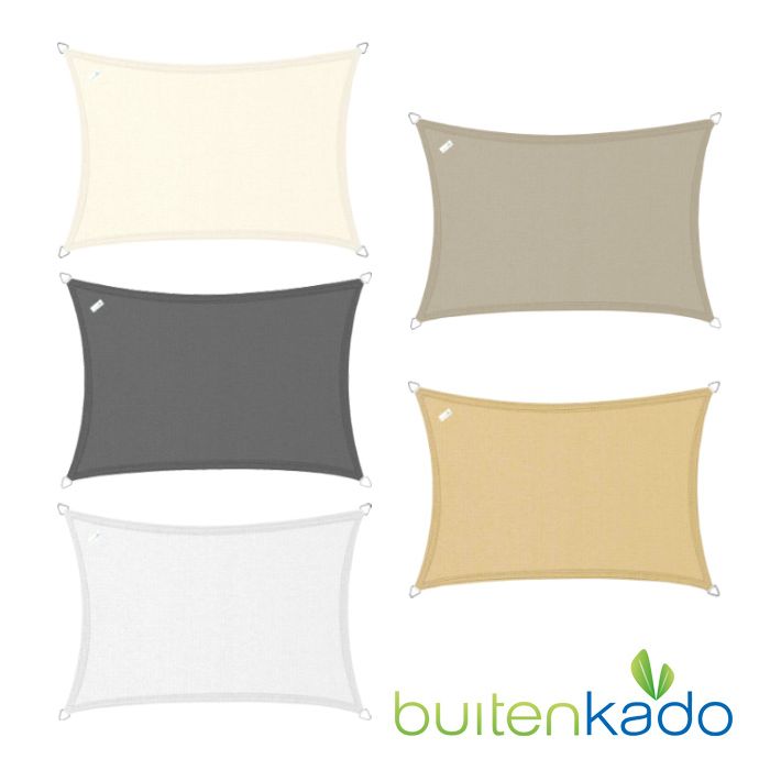 schaduwdoek 3.5 x 5 meter creme beige grijs