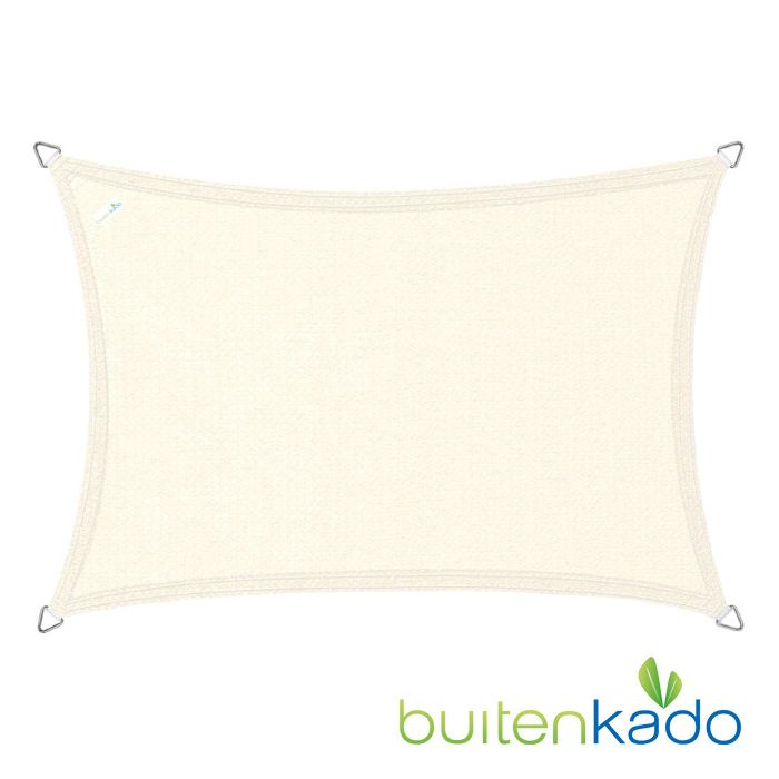 schaduwdoek 5x4,5 meter creme wit