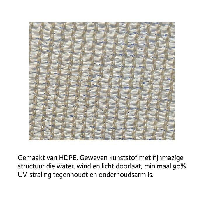 Schaduwdoek 4,5x5 meter - 200g/m2 HDPE
