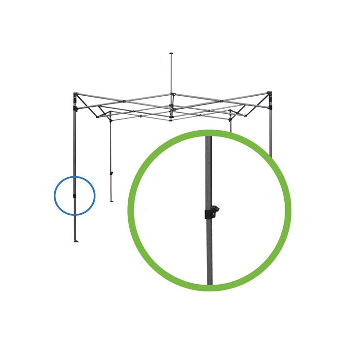 drukknop easy up tent staal