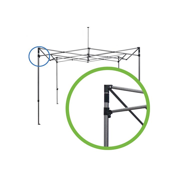 drukknop koppelstuk easy up partytent staal