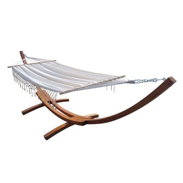 Houten hangmatstandaard 350 cm met hangmat