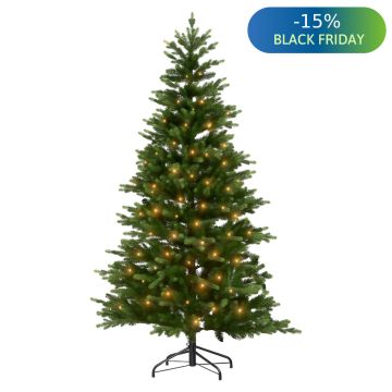 Kunstkerstboom met 320 led-lampjes 180 cm - PE/PVC