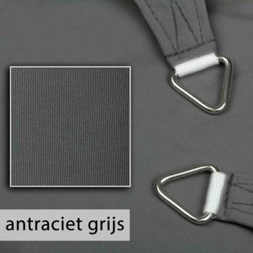 Waterdicht schaduwdoek 3,6x3,6 meter-Schaduwdoek-Antraciet grijs