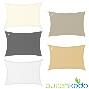 schaduwdoek 3.5 x 5 meter creme beige grijs