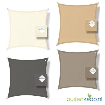 Waterdicht schaduwdoek 2,5x2,5 meter - 160g/m2 gecoat polyester