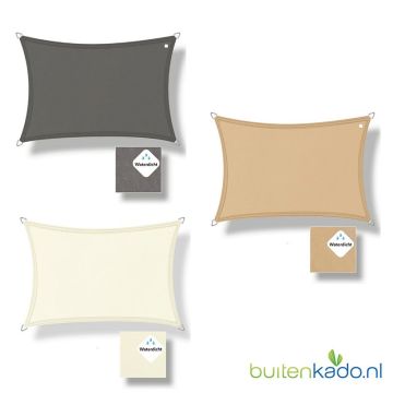 Waterdicht schaduwdoek 2x3 meter - 160g/m2 gecoat polyester
