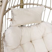 Hangstoel Egg Chair - beige standaard met creme kussens
