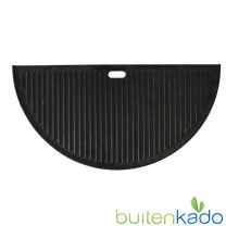 grillplaat gietijzer half rond kamado ribbel