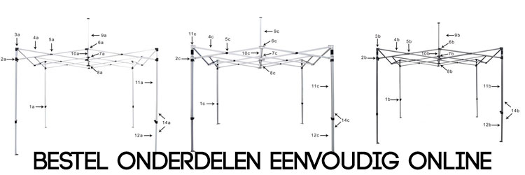 easy up partytent onderdelen online bestellen